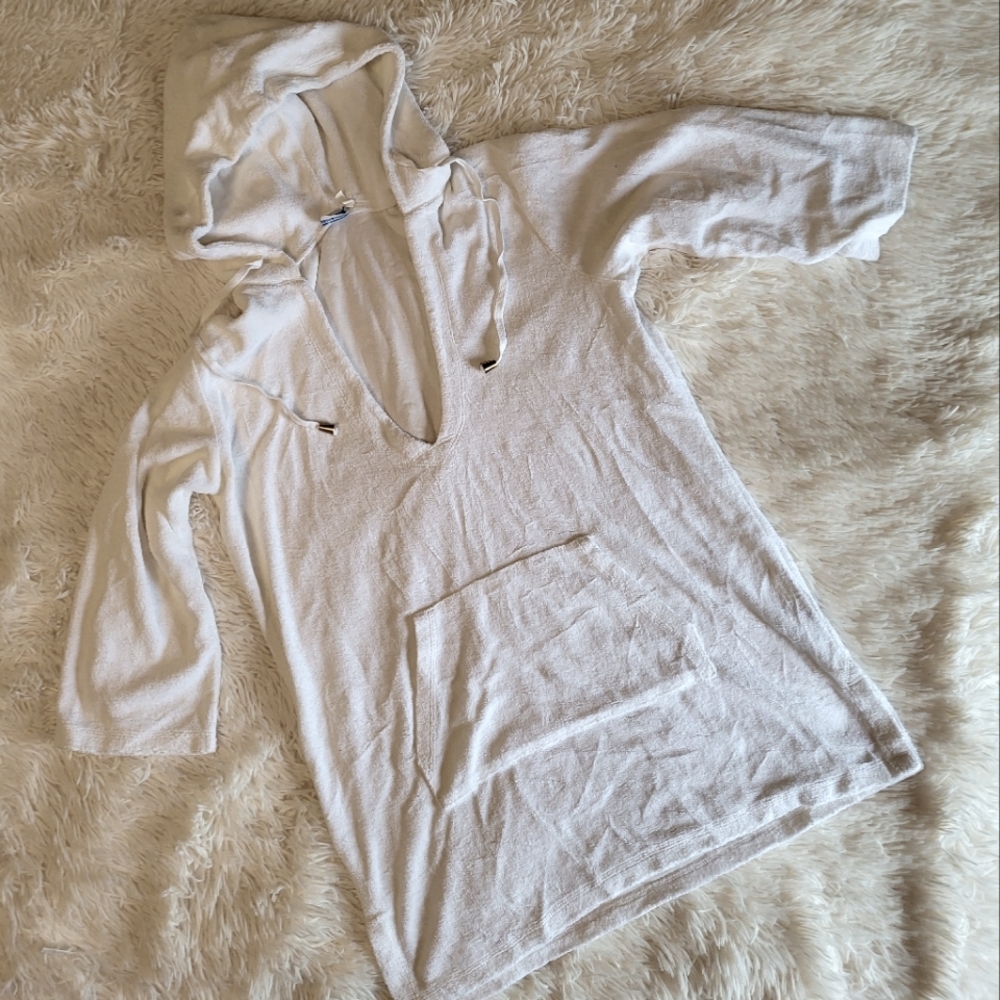 Terrycloth Beach Cover-up w/Hood